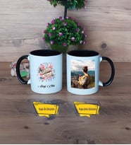 Anneye Hediye Kupa Bardak Siyah Fotoğraflı Anneler Günü Hediyesi