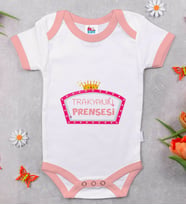 BK Kids Trakyanın Prensesi Tasarımlı Pembe Bebek Body Zıbın-1