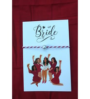 20 Adet Kırmızı Beyaz Şans Bilekliği - Kına Hediyesi  Bride  (İsim Yazılır) m3