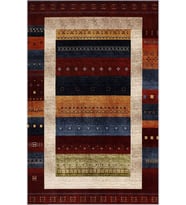 Eliana Home Baskılı, Yıkanabilir Kaymaz Taban Salon Halısı LNA0369 100x150 cm (Kırmızı)