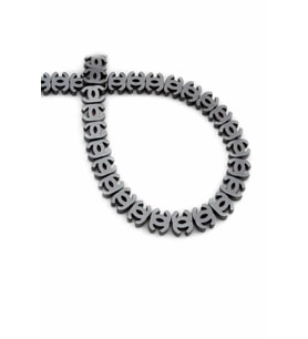 Hematit Doğal Taş Parlak Füme CC Kesim 8x8mm Dizi [AA]
