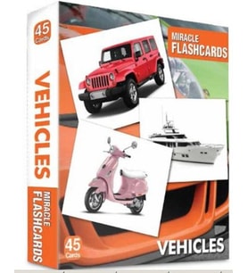 Vehicles Miracle Flashcards (45 Cards)