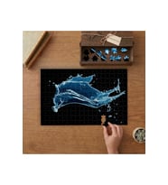 Su Baloncukları- Soyut Resim Tasarımı 240 parça Ahşap Puzzle Ahşap Kutuda MP00291