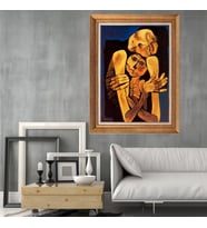 Altın Paspartulu Çerçeveli Tablo C316 (Gold)