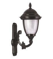 AVONNI BAP-68053-BSY Siyah Boyalı Dış Mekan Aydınlatma E27 Aluminyum Döküm Dip Polikarbon Cam 35x25cm