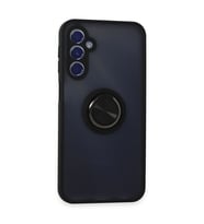 Samsung Galaxy M34 5g Kılıf Montreal Yüzüklü Silikon Kapak - Siyah