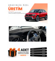 OPEL CROSSLAND (2020-2024) Uyumlu Torpido Koruma Örtüsü Oto Kılıfı - Siyah