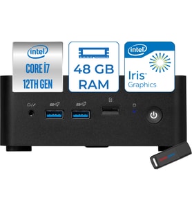 Msı Cubi 5 Intel Core I7-1255U 48GB 4tb SSD Intel Iris Xe Windows 11 Pro Taşınabilir Bilgisayar 12M001BEUH20 + Zettausbbellek