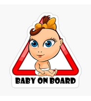 Arabada bebek var Baby On Board Sticker Etiket 19CM md3