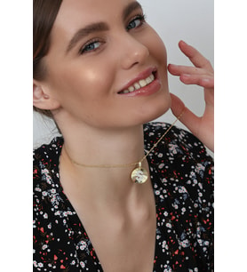 Kadın 925 Ayar Zirkon taşlı Harf Kolye (Ş)