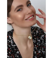 Kadın 925 Ayar Zirkon taşlı Harf Kolye (Ş)