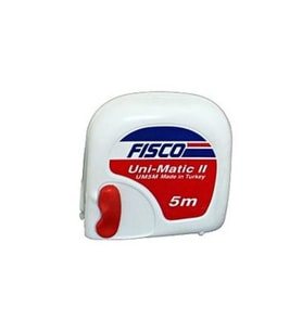 Fisco Uni Matic Şerit Metre 5 Metre (Beyaz)