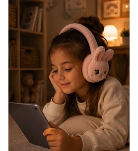 Peluş Bluetooth Kulaküstü Kulaklık Şarjlı Mikrofonlu TF Kart Destekli