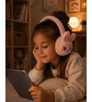 Peluş Bluetooth Kulaküstü Kulaklık Şarjlı Mikrofonlu TF Kart Destekli