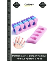 Özel Üretim Profesyonel Kaliteli Yumuşak Renkli Parmak Ayırıcı Sünger Manikür Pedikür Aparatı 5 Adet