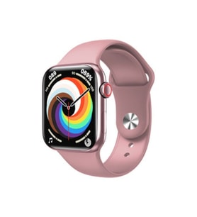 Hw56 Plus Pembe Smart Watch 7 Akıllı Saat Wireless Charging Çift Buton Aktif Her Telefona Uyumlu