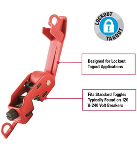 Master Lock 493B Kırmızı Elektrik Kutusu Devre Kesici Kilitleme, Standart Tek Ve Çift Geçişler Için