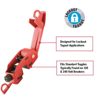 Master Lock 493B Kırmızı Elektrik Kutusu Devre Kesici Kilitleme, Standart Tek Ve Çift Geçişler Için