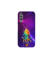 Huawei Nova 5T ile uyumlu Splash ahtapot tasarımlı şeffaf silikon kılıf