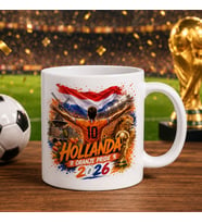 BK Gift Hollanda Taraftar Temalı 2026 Dünya Kupası Tasarımlı Beyaz Kupa Bardak