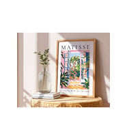 Ahşap Çerçeveli 33x48 1 Adet Siyah Matisse Tarzı Çiçek Balkonlu Posterli Tablo