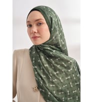 HAKİ Armanda AA Monogram Desen Vual Şal