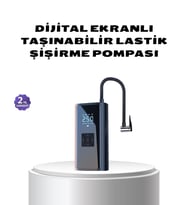 Kablosuz Dijital Lastik Şişirme Pompası LED LED'li 80W