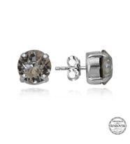 Swarovski Crystal Taşlı Gümüş Çivili Kadın Küpe
