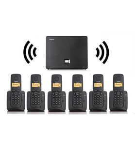 Gigaset 6 Dahili Dect Telsiz Kablosuz Telefon Santrali Beyaz