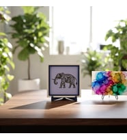 Fil Temalı Şık Dekoratif Obje, Yaşam Alanınız İçin Modern ve Estetik Bir Dokunuş 10x10 cm