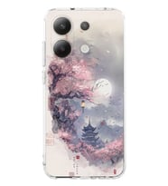 Xiaomi Redmi Note 13 Sanatsal Manzara Desenli Şeffaf Telefon Kılıfı