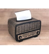 Ahşap Nostaji Radyo Peçetelik (Kahverengi Açık)
