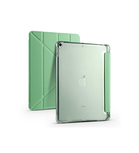 Apple iPad Pro 10.5 (7.Nesil) Uyumlu Kılıf Zore Tri Folding Kalem Bölmeli Standlı Kılıf (Açık Yeşil)