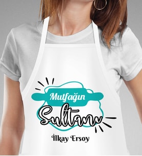 Kişiye Özel Mutfağın Sultanı Temalı Mutfak Önlüğü