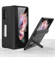 Galaxy Z Fold 3 Fuchsia M-Magnet Standlı Kılıf 360° Tam Koruma (Siyah)