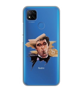 Redmi 9C / Redmi 10A Uyumlu Tony Montana Scarface Desenli Şeffaf Telefon Kılıfı