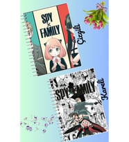 Spy x family defter seti 2 adet A4 boyutu 21*30 çizgili + kareli 60 syf