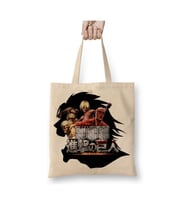 Attack On Titan Titan Saldırısı Beyaz Bez Çanta Uzun Saplı Alışveriş Çantası Plaj Çantası