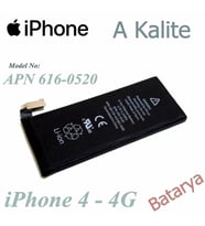 iPhone Uyumlu  4 Batarya 4G APN 616-0520 A Kalite Batarya - Sıfır Ambalajında