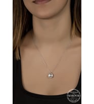 Union Swarovski Crystal Kadın Cushion square Gümüş Kolye