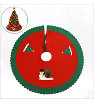 Yılbaşı Çam Ağacı Altı Örtüsü Desenli - 90 cm