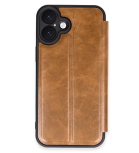 iPhone 16 Plus Kılıf Flip Cover - Taba