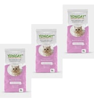 ynctpet Yoncat bebe pudrası Bentonit Topaklaşan Kedi Kumu 5Ltx3 Adet