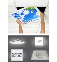 Asma Tavan Led-60cmx60cm-sıva Altı-54w-6500k-led Panel-led Armatür- 60x60 Taş Yünü Asma Tavan Ledi