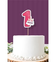 Unicorn Temalı 1 Yaşında (Bir) Pasta Süsü *Kalın Kağıt