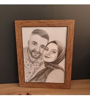 Kişiye Özel Resimli Karakalem Çalışması