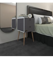 Kenzlife komodin hanami gri 74*39*39 komidin ahşap ayaklı kitaplık ayakkabılık kapaklı arkalıklı (Karışık)
