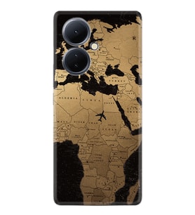 Vivo V29 Lite Kılıf Silikon Desen Özel Seri Map Planet 1656