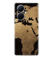 Vivo V29 Lite Kılıf Silikon Desen Özel Seri Map Planet 1656