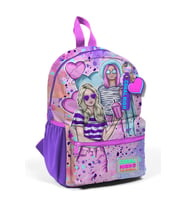 Minik Yuva Sırt Çantası Pembe Mor Fashion Girl Desenli İki Bölmeli 23555